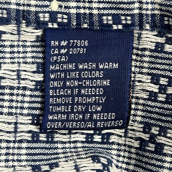 Tommy Hilfiger Blue Plaid 100% Cotton Short Sleeve Casual Button Shirt Men’s XL - Picture 8 of 9